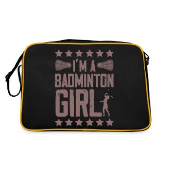 Fille de badminton - Sac Retro - noir/or - Dos