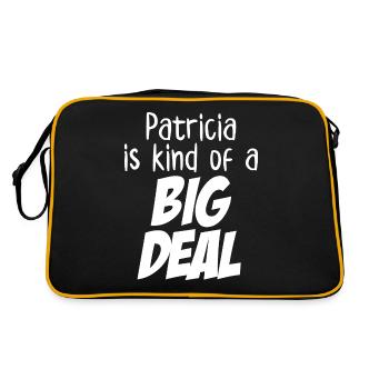 Patricia est un peu une grosse affaire - Sac Retro - noir/or - Dos