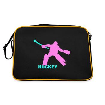 Hockey sur gazon, hockey, gardien de but de hockey, gardien de but de hockey - Sac Retro - noir/or - Dos