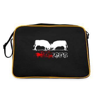 Vache d'hérens, eringer, combat de reines - Sac Retro - noir/or - Dos