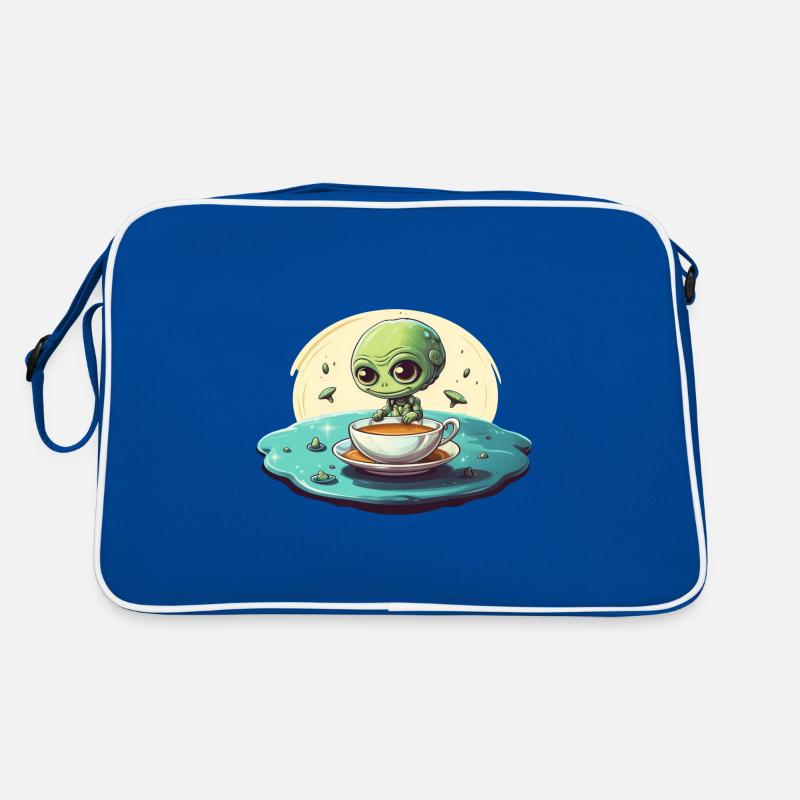 Green Alien Coffee Buveur de café Sac Retro