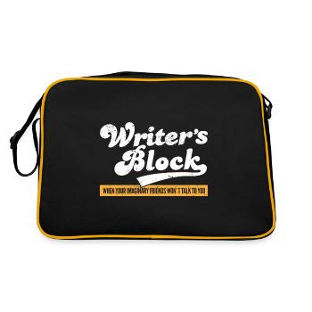 Writers Block When Your Imaginary Friends Won't - Retro Bag - black/gold - Back