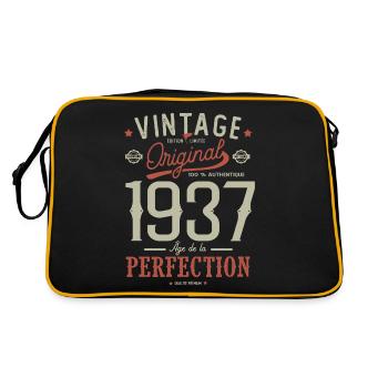Birthday gift 85 years born in 1937 - Retro Bag - black/gold - Back
