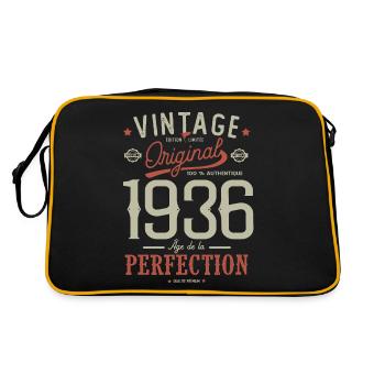 birthday born in 1936 birthday 86 years - Retro Bag - black/gold - Back