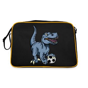 T-Rex Dinosaur Trex Dino Football - Retro Bag - black/gold - Back