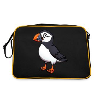 Macareux mignon - Sac Retro - noir/or - Dos