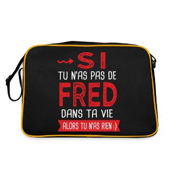 fred dans ta vie Humour Frédérique Frédéric - Sac Retro - noir/or - Dos