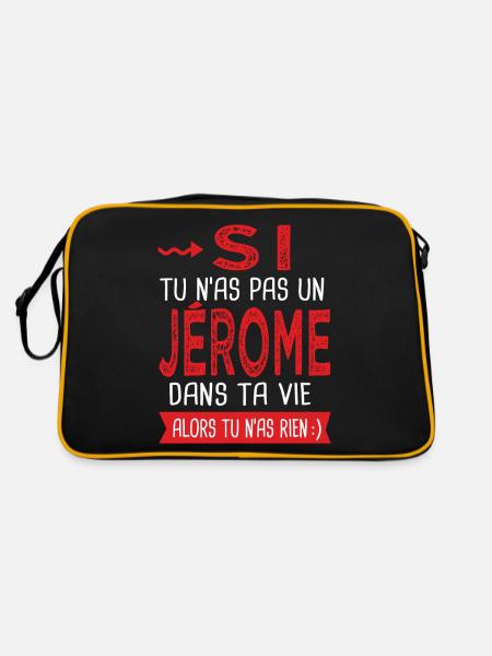 Si tu n as pas un Jérome dans ta vie Cadeau Humour - Sac Retro - noir/or - Dos