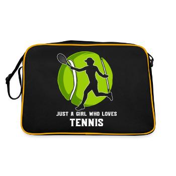 Juste une fille qui aime le tennis - Sac Retro - noir/or - Dos