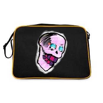 Calavera Skull Art - Retro Bag - black/gold - Back