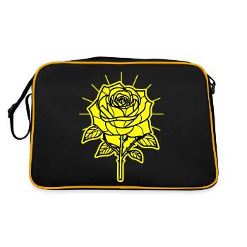 Épines de fleur de rose - Sac Retro - noir/or - Dos