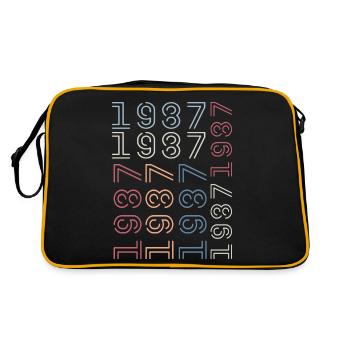 Né en 1987 Cadeau Anniversaire 1987 Retro 1987 - Sac Retro - noir/or - Dos