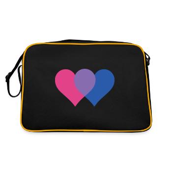 Rainbow Flag I LGBT I Bisexual Pride I Bisexual - Retro Tasche - Schwarz/Gold - Hinten