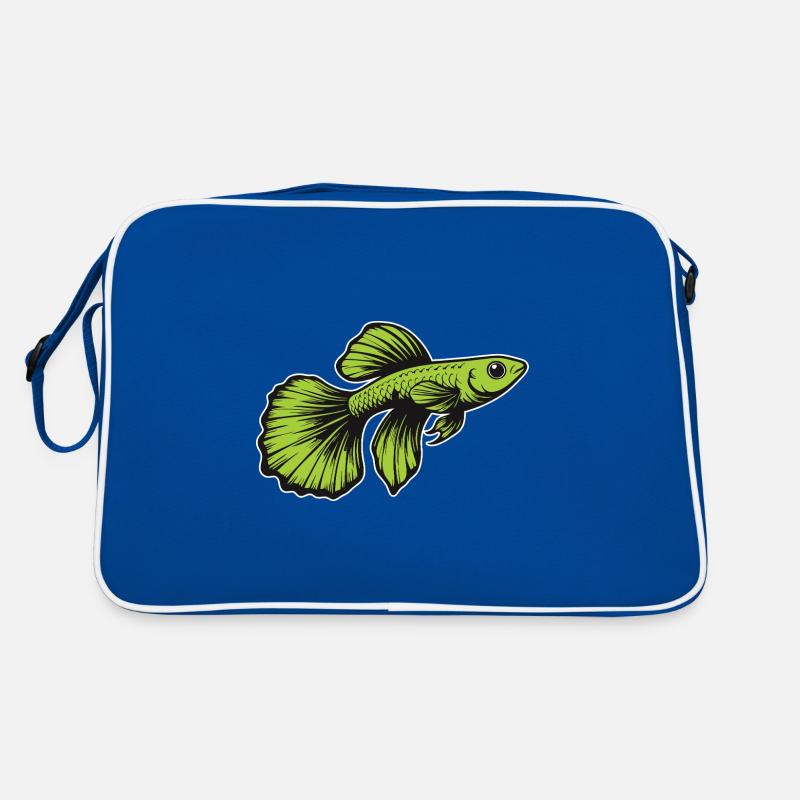 Design de guppy vert cool Sac Retro