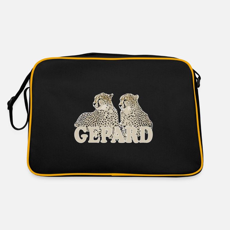 guépard - Sac Retro - noir/or
