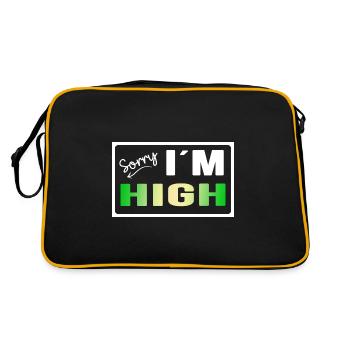 high legal chill-time party zone Rastafari - Retro Bag - black/gold - Back