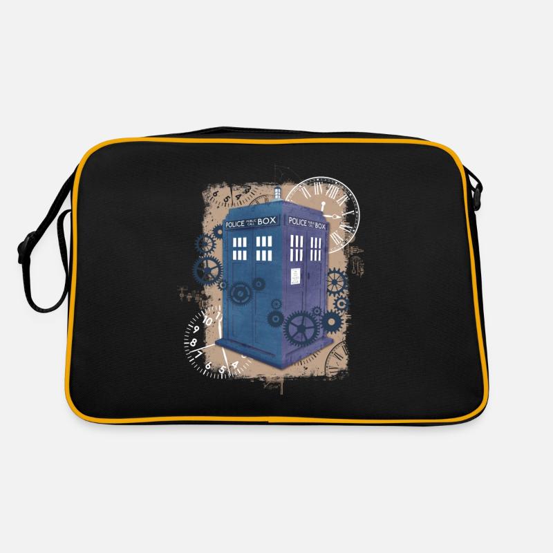 Steampunk policebox blc - Sac Retro - noir/or