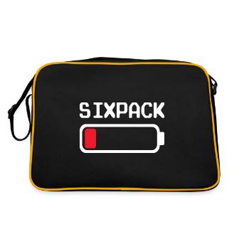 Funny Washboard Design - Six Pack Battery - Retro Bag - black/gold - Back