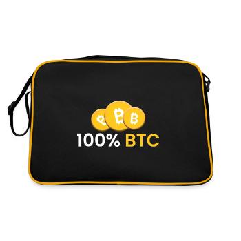 100% BTC - Retro Bag - black/gold - Back
