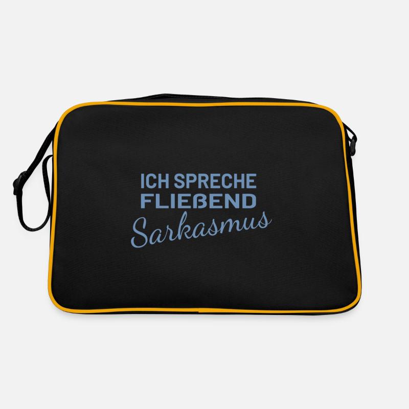 Ich spreche fließend Sarkasmus Retro Tasche