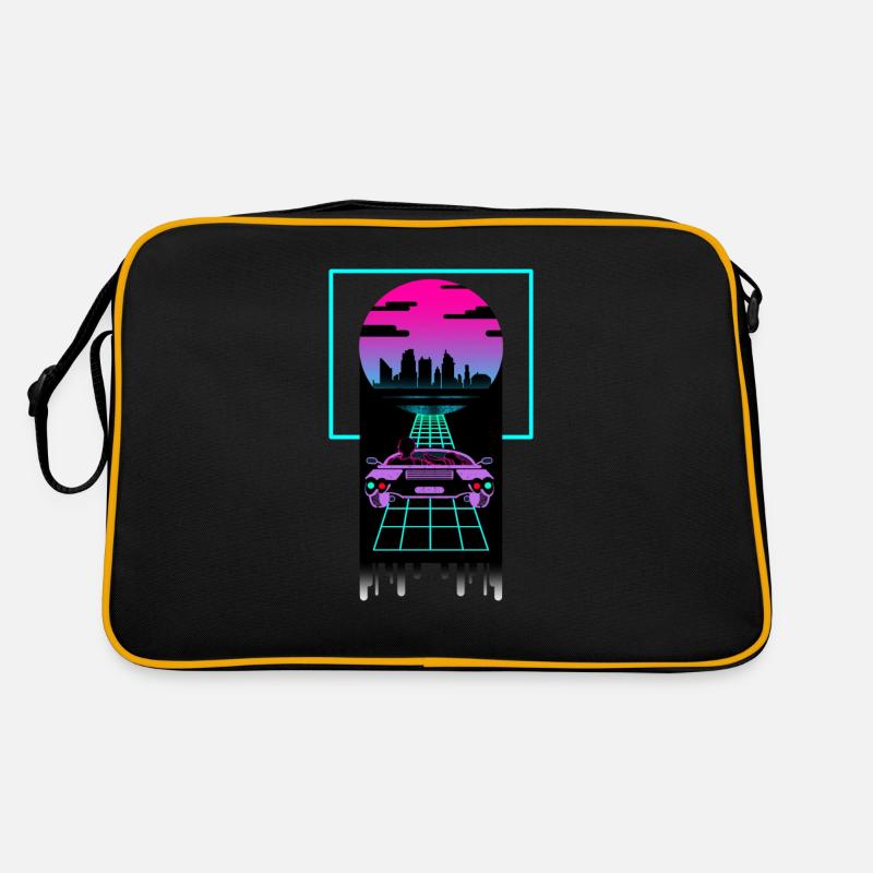 Synthwave Design pour Couples Amour Sac Retro