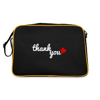 thank you <3 Thank you, heart - Retro Bag - black/gold - Back