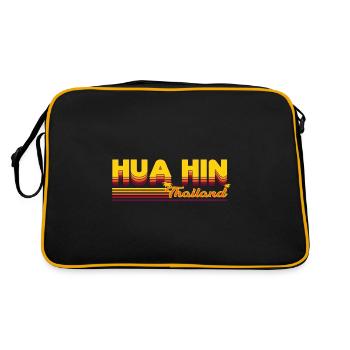 Hua Hin Sunset: Design de plage rétro - Sac Retro - noir/or - Dos