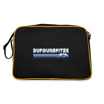 Dufourspitze – König der Schweizer Alpen - Retro Tasche - Schwarz/Gold - Hinten