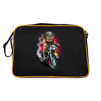 CAT RIDER - Sac Retro - noir/or - Dos