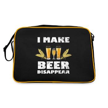 Bière bière drôle dire avec bière - Sac Retro - noir/or - Dos