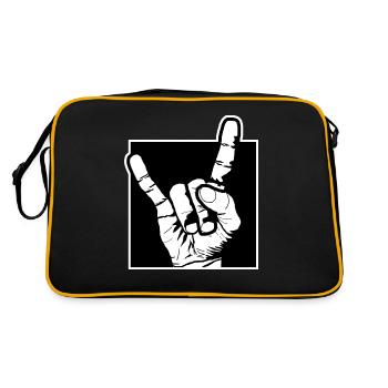 Pommes fork Heavy Metal - Retro Bag - black/gold - Back