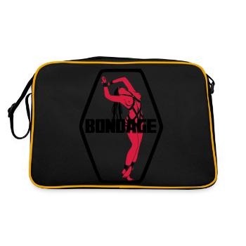 bondage - Retro Tasche - Schwarz/Gold - Hinten