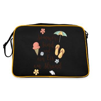 Strand - Retro Tasche - Schwarz/Gold - Hinten