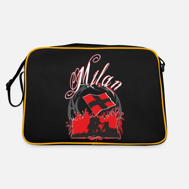 milan - Retro Tasche - Schwarz/Gold