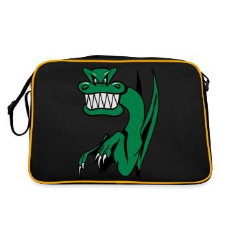 Dragon miee mood wicked funny cool comic - Retro Bag - black/gold - Back