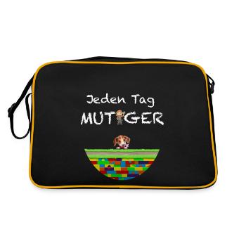 Brave, motivation for children with disabilities - Retro Bag - black/gold - Back