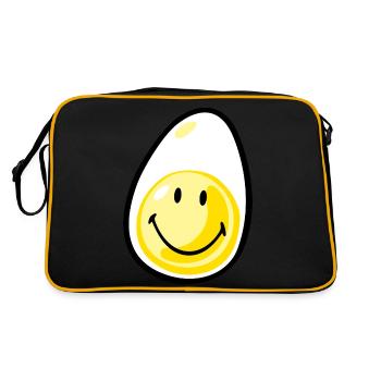 Smiley Hardboiled Egg - Sac Retro - noir/or - Dos