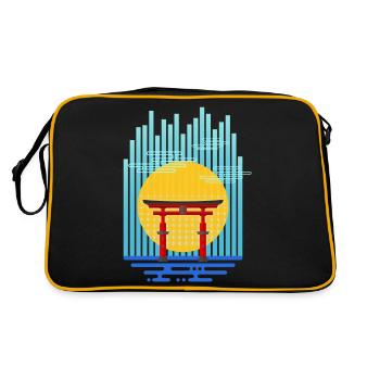 Torii (rayures) 01 - Sac Retro - noir/or - Dos