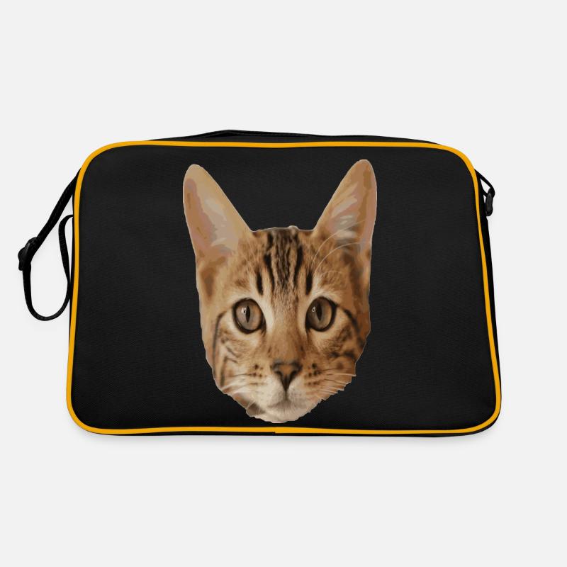 Katzenkopf Retro Tasche