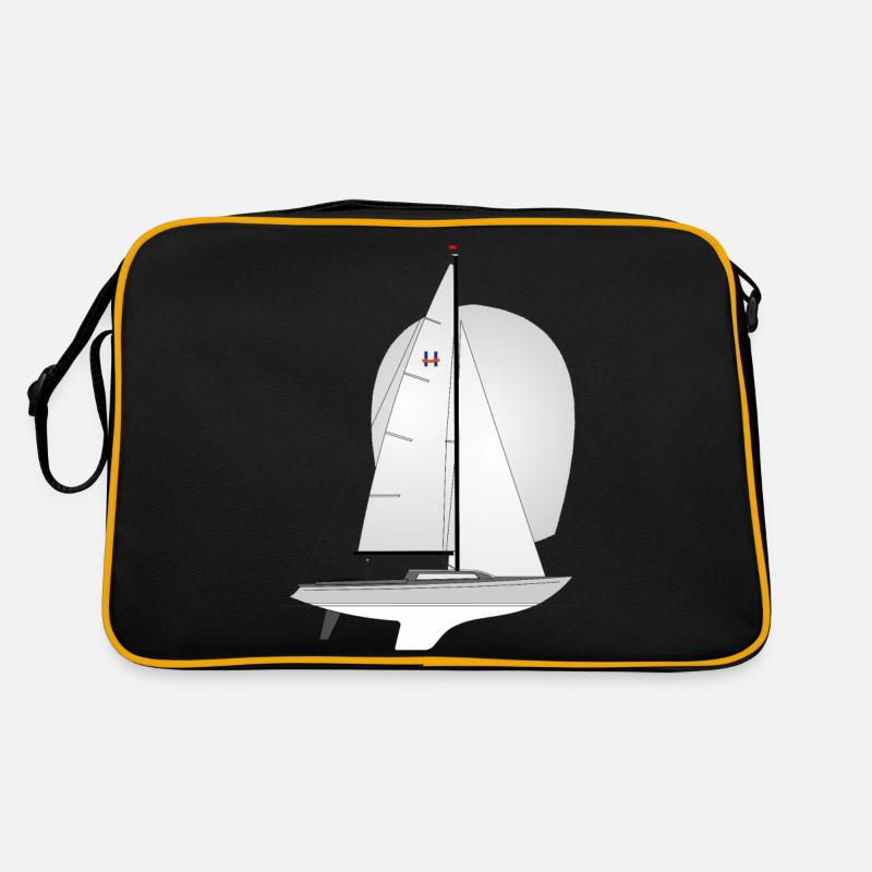 H Déchirure du bateau - Sac Retro - noir/or