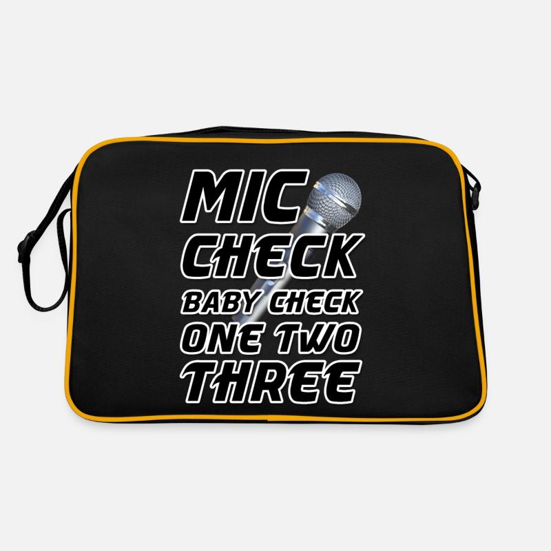 Mic Check Baby Check One Two Three Retro Tasche
