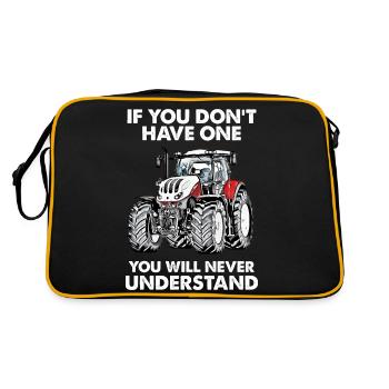 Les fans de tracteurs attention ! Accroche-regard - agriculteur - Sac Retro - noir/or - Dos