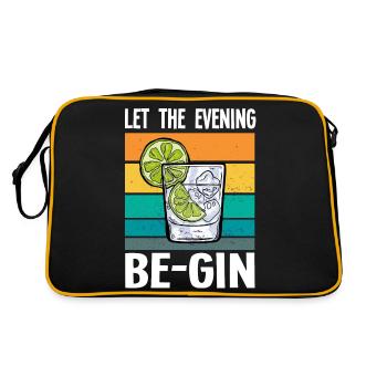 Gin - Gin Cocktail Gin Drinker Gift Shirt - Retro Bag - black/gold - Back