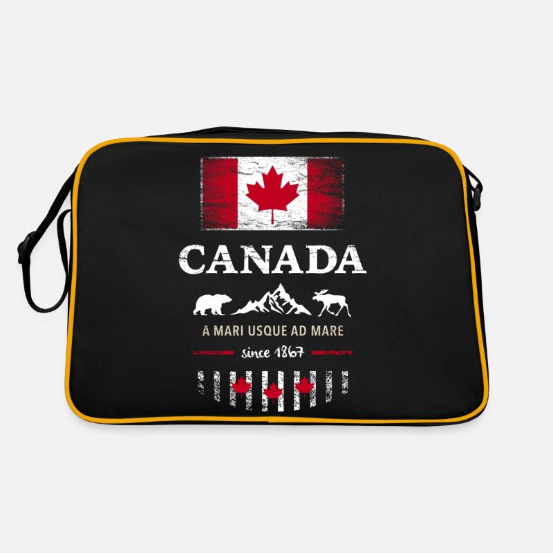 Canada Flag Canada North America Maple Leaf Flag Retro Bag