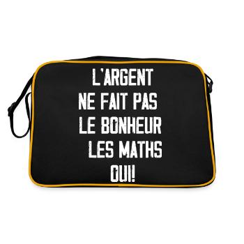 L argent ne fait pas les maths oui - Sac Retro - noir/or - Dos