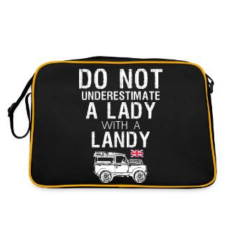 Dame avec Landy - Sac Retro - noir/or - Dos
