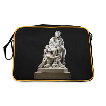 Ugolino and His Sons, Marble Statue, Jean-baptiste - Retro Bag - black/gold - Back