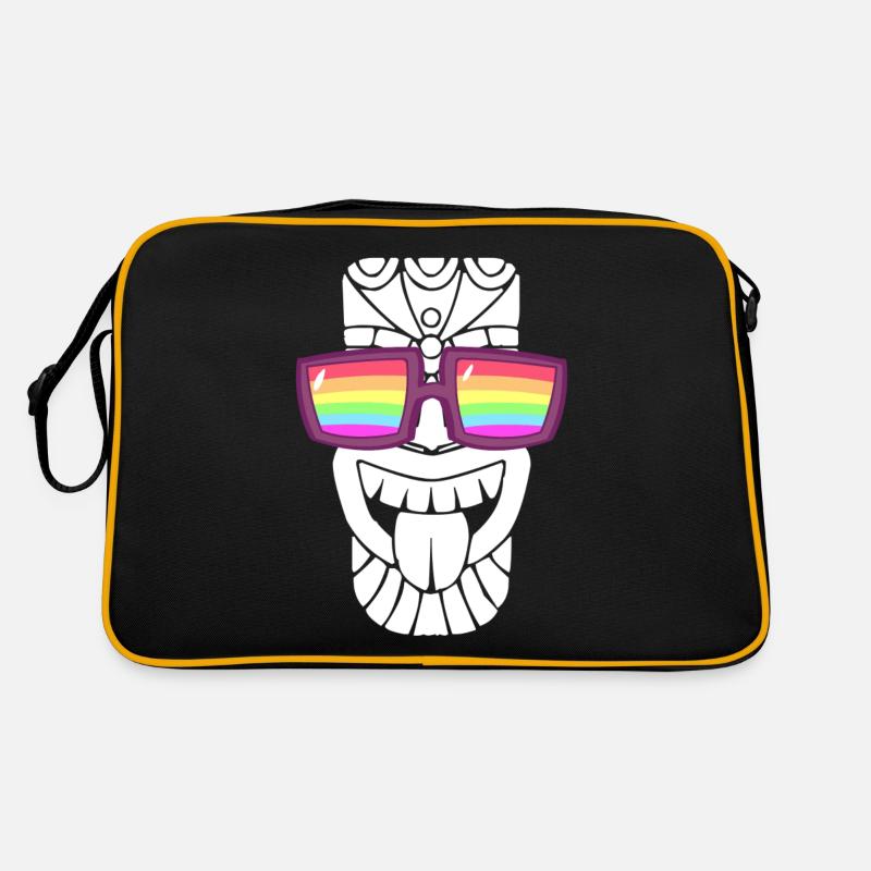 Lunettes de soleil avec drapeau arc-en-ciel Sac Retro