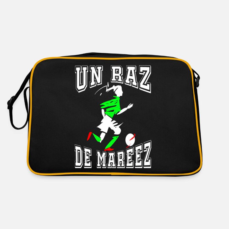 Un raz de marée ou raz de mareez Mahrez - Sac Retro - noir/or