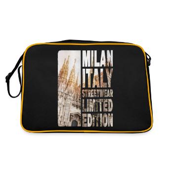 Milan Milan Italie Ville Skyline Vacances Amour - Sac Retro - noir/or - Dos